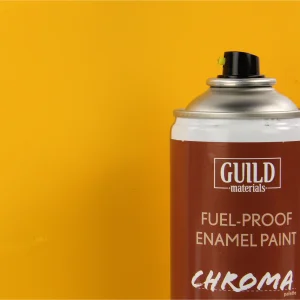 Guild Materials Matt Enamel Fuel-Proof Paint Chroma Cub Yellow (400ml Aerosol)