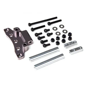 GMade Front Upper Link Mount (Titanium Grey) For Gs01 Axle
