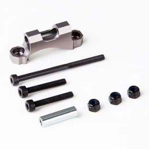 GMade Rear Upper Link Mount (Titanium Grey) For Gs01 Axle