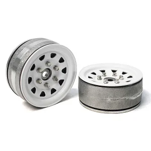 GMade 1.9 SR04 Beadlock Wheels (Semigl0Ss Silver) (2)