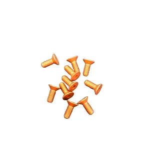 M3 x 8mm Countersunk Head Alloy Screw - Orange (10)