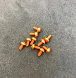 M3 x 6mm Button Head Alloy Screw - Orange (10)