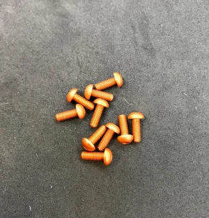 M3 x 8mm Button Head Alloy Screw - Orange (10)