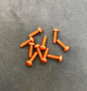 M3 x 10mm Button Head Alloy Screw - Orange (10)