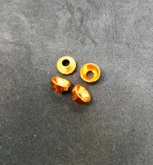 M3 Alloy Servo-Loc Countersunk Washer - Orange (4)