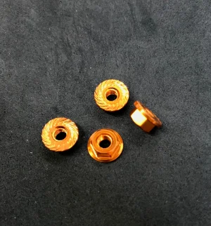 M4 Serrated Alloy Wheel Nuts - Orange (4)