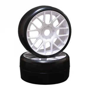 Sweep 1:8 GT D-Compound Slick 40Deg Hard Tyres/White Wheels