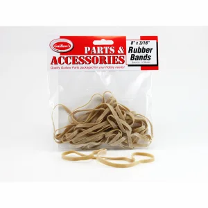 Guillow 8in x 3/16in Rubber Band (10 rubber bands)
