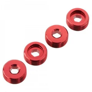 ARAC9920 Arrma Aluminium Front Hub Nut (Red) (4Pc)