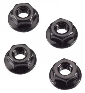 ARAC9750 Arrma Serrated Wheel Nut M4 (Black) (4Pcs)