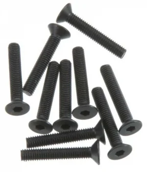 Axial M3x18mm Hex Socket Flat Head (Black) (10)