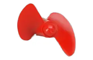 2 Bladed 40mm Waterscrew Red Nylon M4 LH