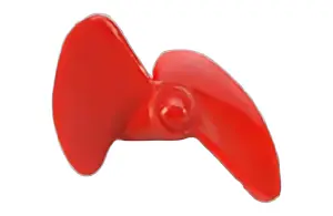 2 Bladed 50mm Waterscrew Red Nylon M4 LH
