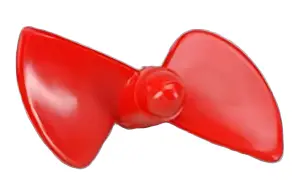 2 Bladed 62mm Waterscrew Red Nylon M5 LH