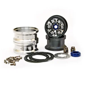 Hobao DC-1 CNC Aluminium. Beadlock 1.9 6-Spoke Wheels Black (2)