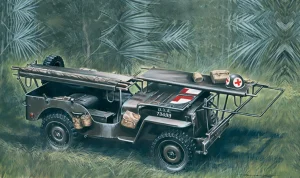 Italeri 1/4 Ton 4X4 Ambulance Jeep D Day
