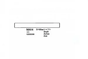 Tamiya 5X60mm Shaft (Bd5 X 1) For 49490