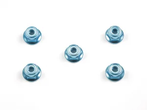 Tamiya 4mm Flange Lock Nut Blue