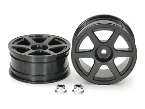 Tamiya M-Narrow 6 Spoke Wheels +2 Clr