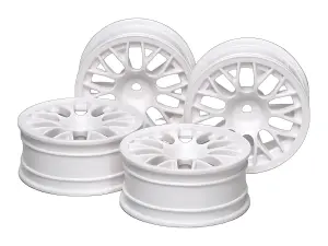 Tamiya M Narrow White Mesh Wheels X 2 Clr