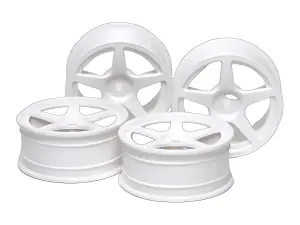 Tamiya M Narrow White 5 Spoke Wheels