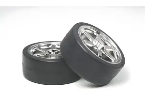 Tamiya 6-S Wheel W Drift Tyre X 2 26mm + 2