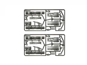 Tamiya Chrome Matt Axle For Semi Trailer
