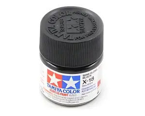 Tamiya Acrylic Mini Paints X-18 Semi Gloss Black