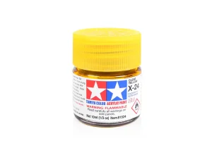 Tamiya Acrylic Mini Paints X-24 Clear Yellow ** CLEARANCE **