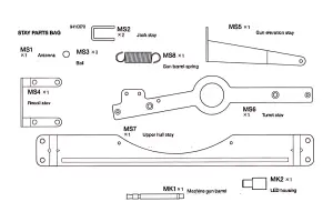 Tamiya Stay Parts Bag For 56009