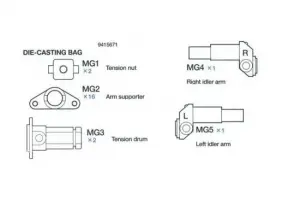 Tamiya Die-Casting Bag For 56009