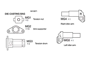 Tamiya Die-Casting Bag For 56009