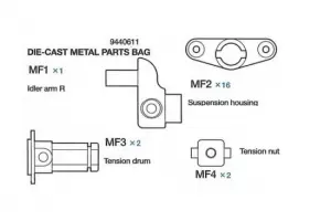 Tamiya Die Cast Parts Bag For 56022