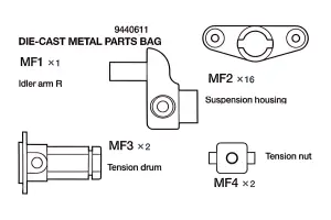 Tamiya Die Cast Parts Bag For 56022