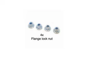 Tamiya 4mm Flange Lock Nut (4Pcs)