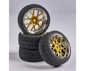 CARSON 1:10 Wheel Set Y-Design2 (4) gold/c