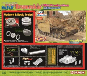 Dragon Sd.Kfz.166 Stu.Pz.IV BrummbarMid Production w/Zimmerit (2 IN 1)