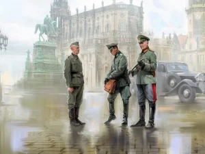 WWII German Staff Personnel 3 Figures