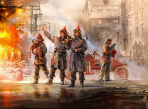 American Fire Truck Crew (1910s)