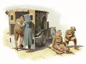 Model T 1917 Ambulance with US Medical Personnel