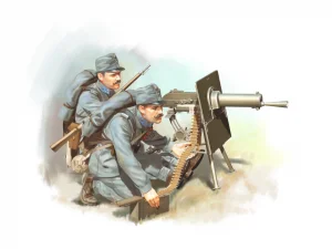 WWI Austro-Hungarian MG Team (2 figures)