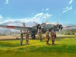 Ki-21-Ib Sallywith Japanese Pilots and Ground Personnel
