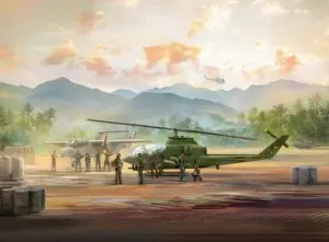 Cobra AH-1G + Bronco OV-10A with US Pilots & Ground Personnel and US Helicopter Pilots