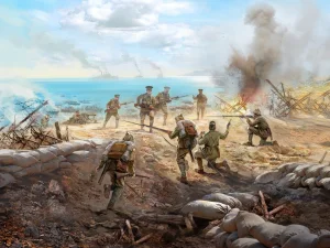 Dardanelles Campaign 1915 (WWI British Infantry - WWI British Vickers MG Crew - WWI Turkish Infantry)
