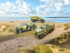 WWII U.S. Military Vehicles - G7117 - Studebaker US6-U3 - Studebaker US6-U5 (Set of 3 Trucks)