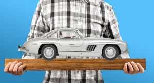 Mercedes 300 SL Silver 1:8 Scale Full Metal Kit