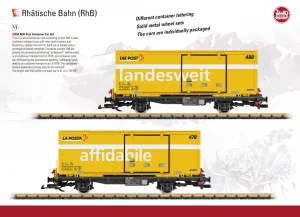 LGB RhB Post Container Car Set