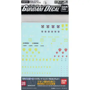 Gundam Decal 28 HGUC Multiuse - Zeon MS 1
