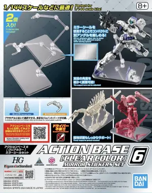 Action Base 6 Clear with Mirror Stickers (Set of 2)