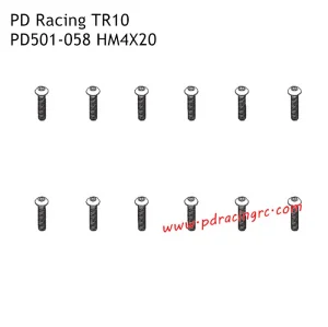 B head hex screw HM4*20 12pcs